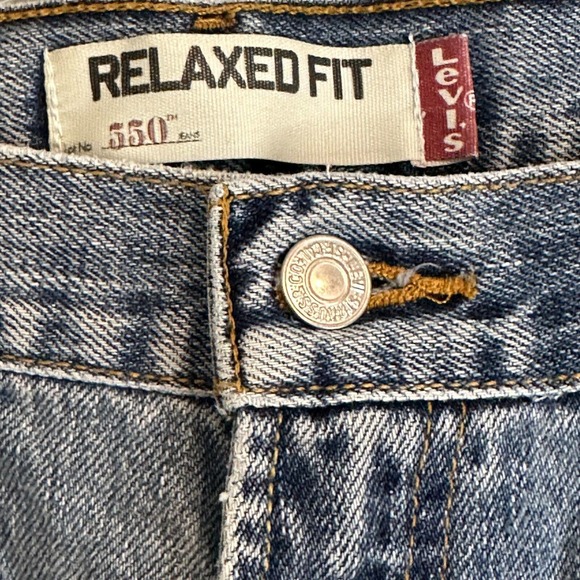 Vintage Levi’s 550 Jeans Men’s 36x32 Blue Relaxed Fit Baggy Denim 90s Distressed - Picture 12 of 14